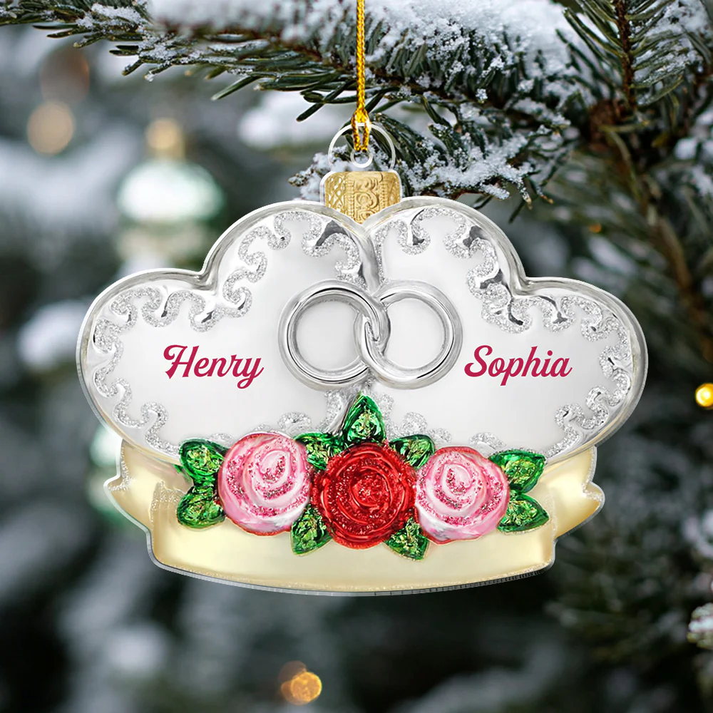 The Day We Got Married - Personalized Custom 3D Effect Acrylic Ornament - Image 2