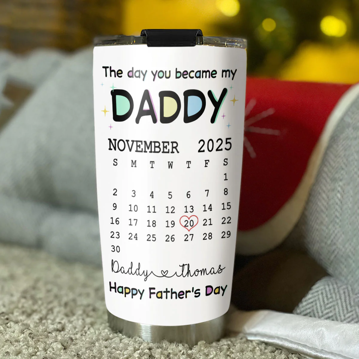 The Day You Become My Daddy - Personalized Custom 3D Inflated Effect Tumbler - Image 6