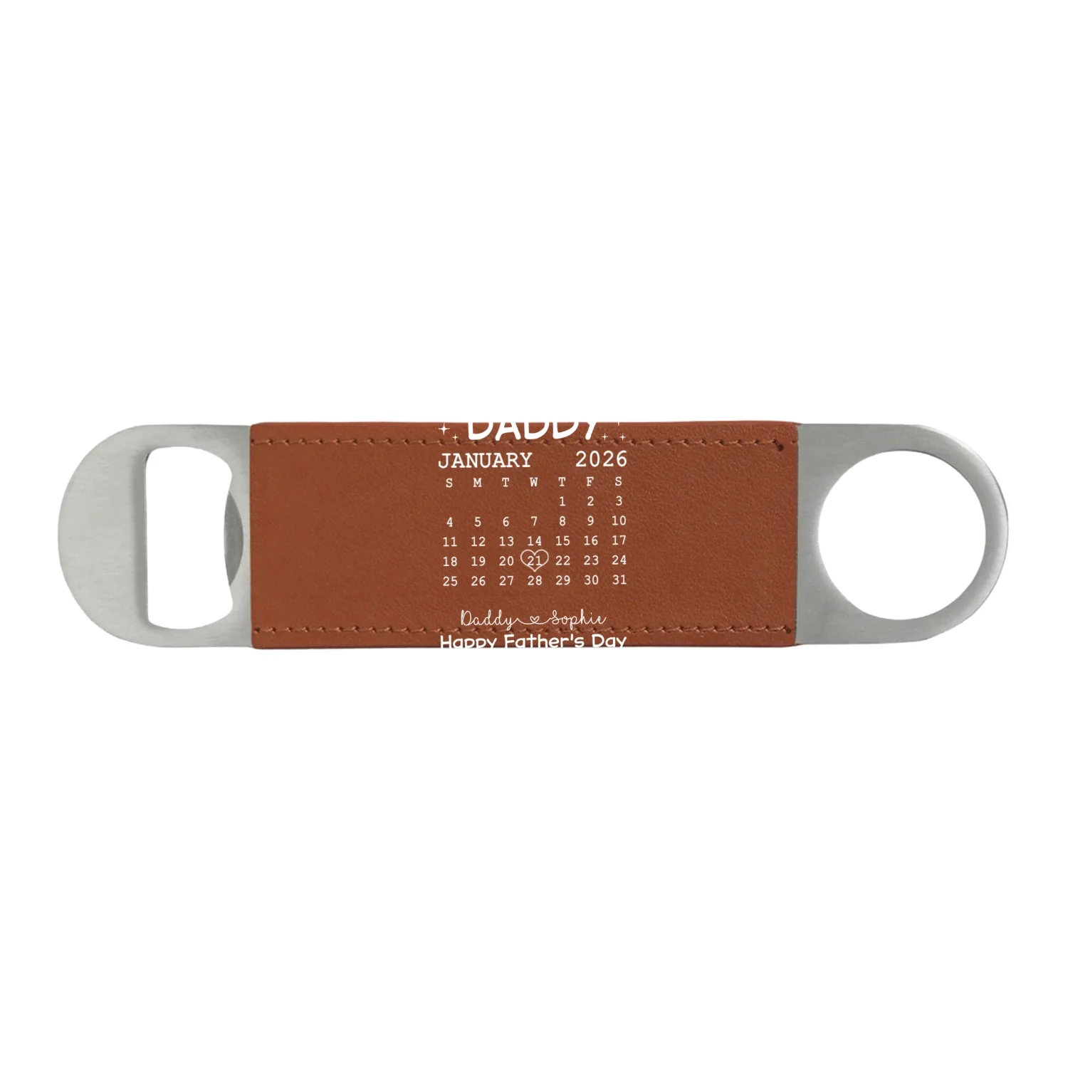 The Day You Become My Daddy - Personalized Custom Leather Bottle Opener - Image 10