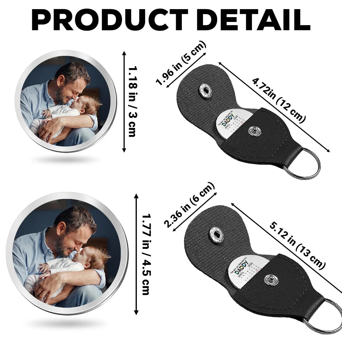 The Day You Become My Daddy - Personalized Custom Pocket Hug - Image 5