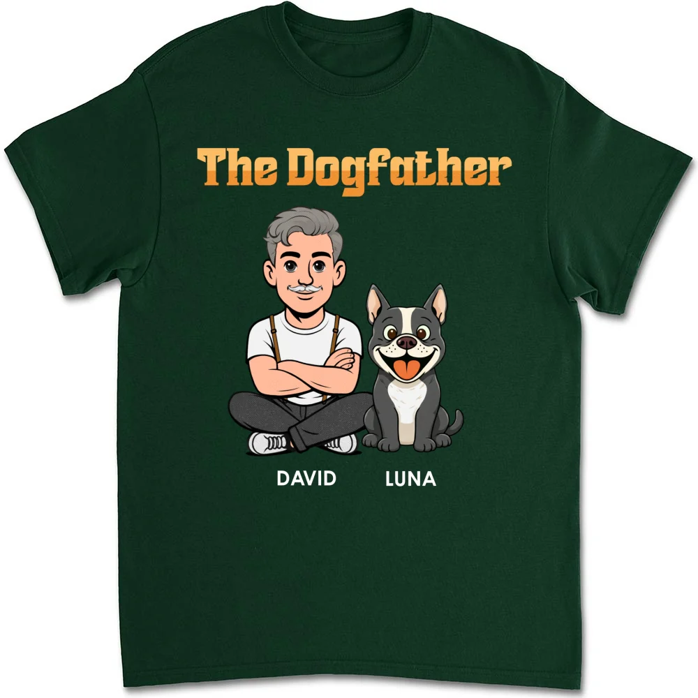 The Dogfather Retro - Personalized Custom Shirt - Image 13