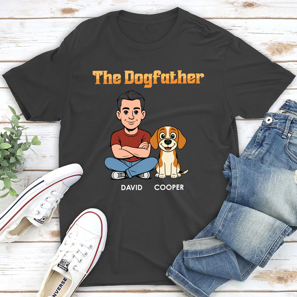 The Dogfather Retro - Personalized Custom Shirt - Image 2