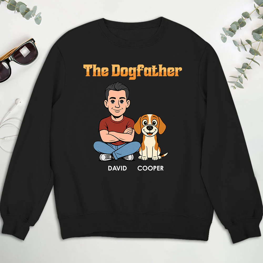 The Dogfather Retro - Personalized Custom Shirt - Image 5