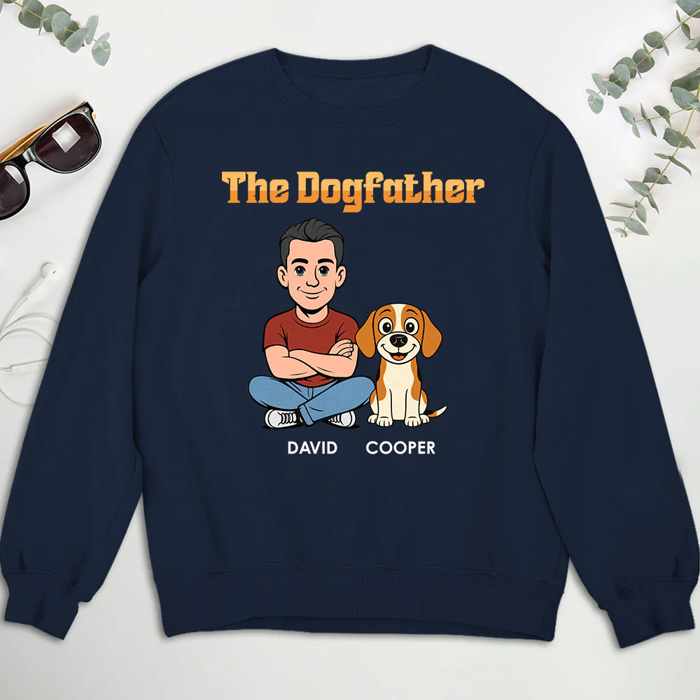 The Dogfather Retro - Personalized Custom Shirt - Image 6