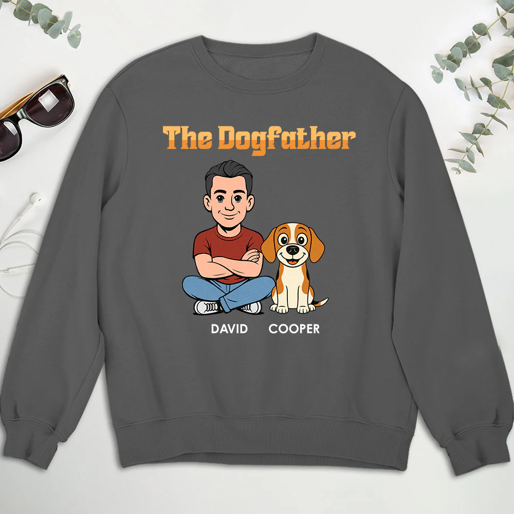The Dogfather Retro - Personalized Custom Shirt - Image 7