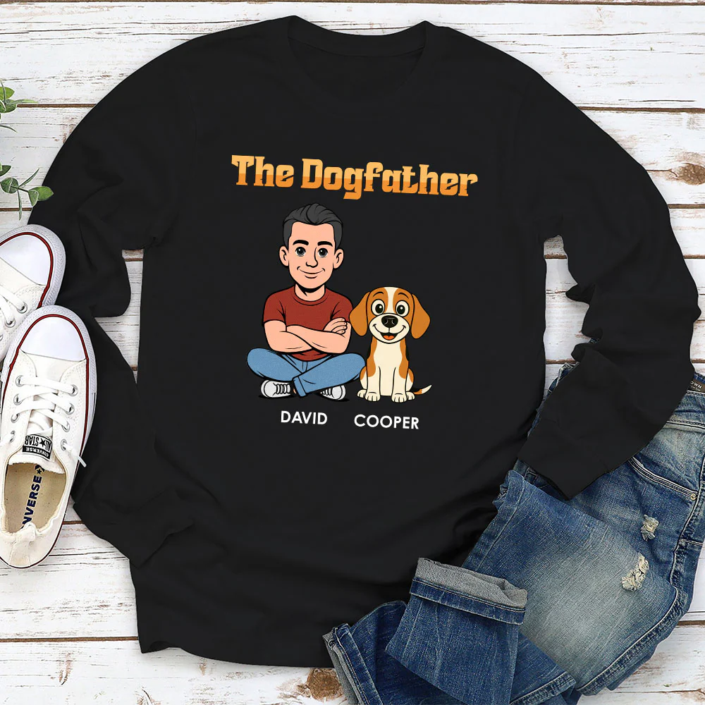 The Dogfather Retro - Personalized Custom Shirt - Image 9