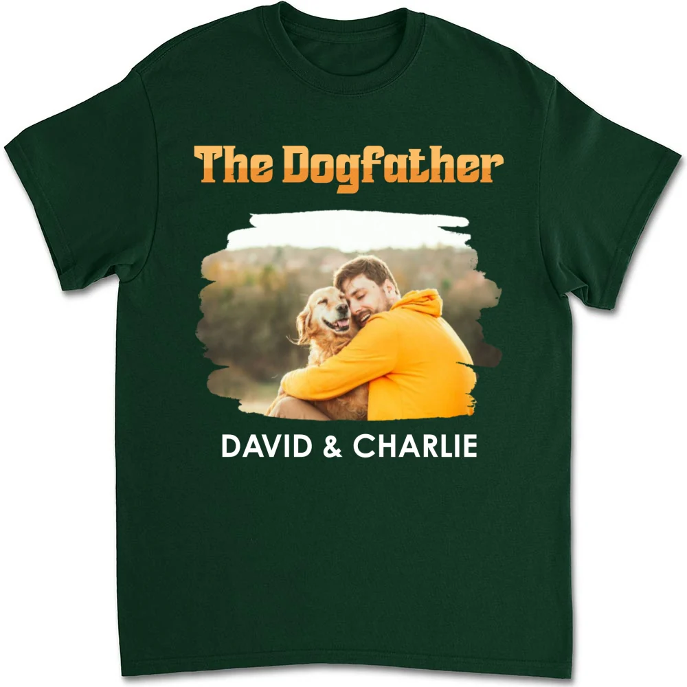 The Dogfather Retro Photo - Personalized Custom Shirt - Image 10