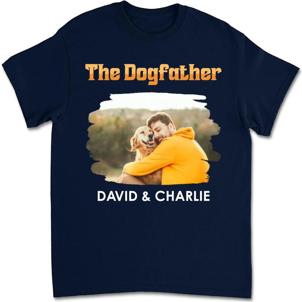 The Dogfather Retro Photo - Personalized Custom Shirt - Image 11