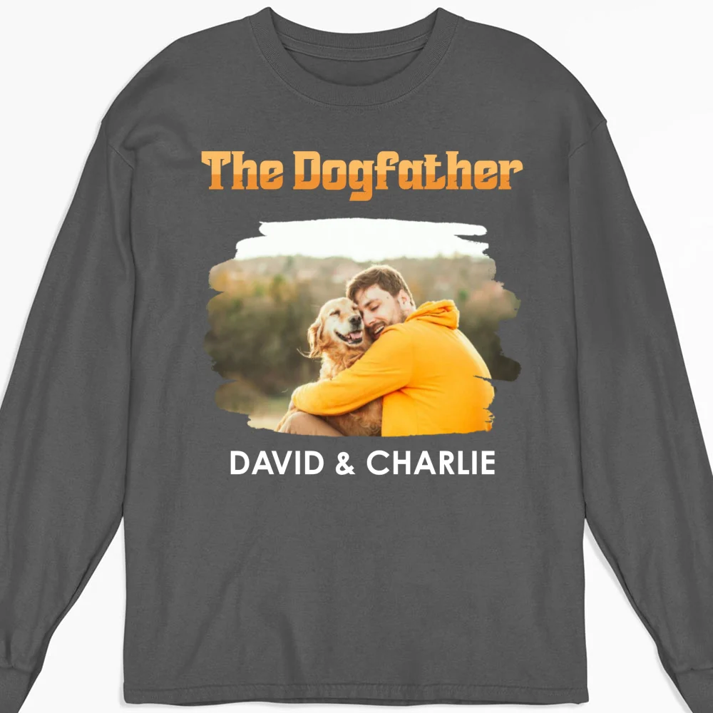 The Dogfather Retro Photo - Personalized Custom Shirt - Image 13