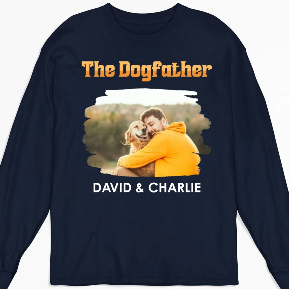The Dogfather Retro Photo - Personalized Custom Shirt - Image 14