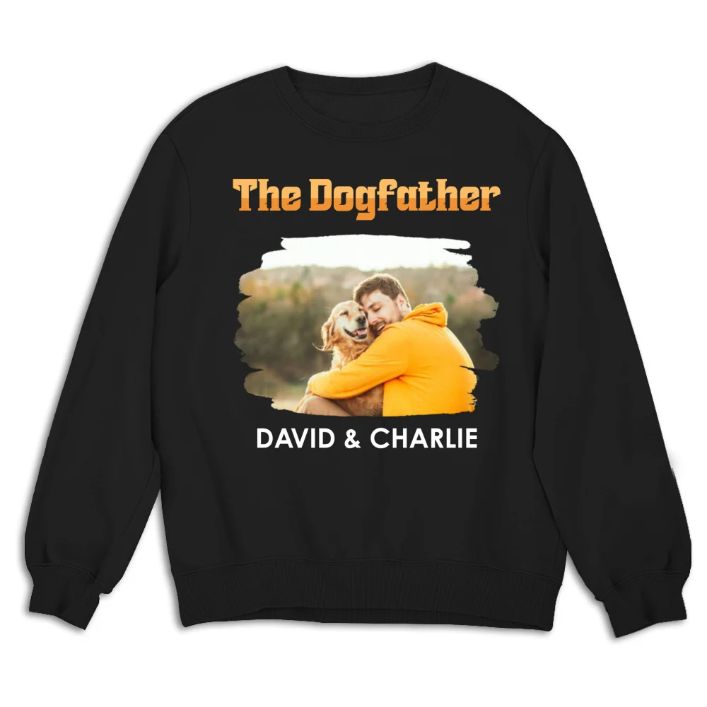 The Dogfather Retro Photo - Personalized Custom Shirt - Image 15