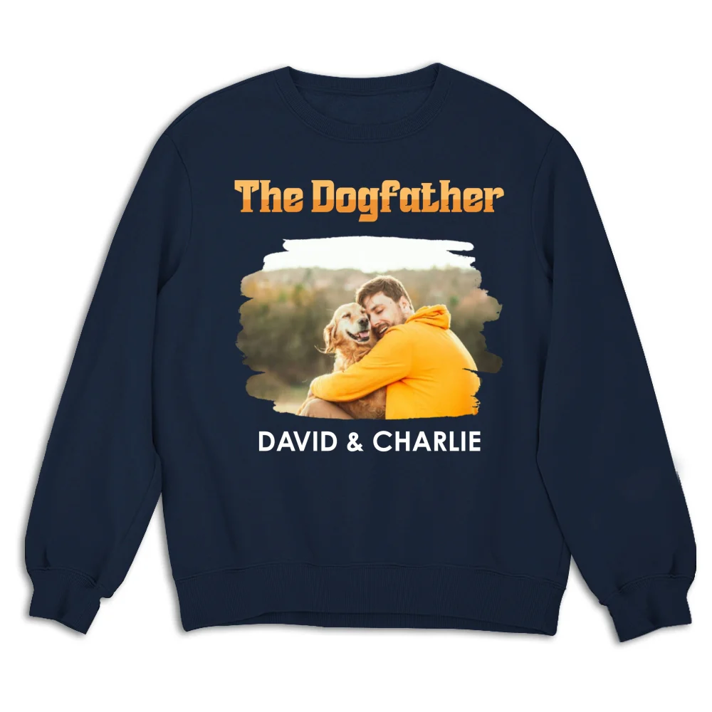 The Dogfather Retro Photo - Personalized Custom Shirt - Image 17