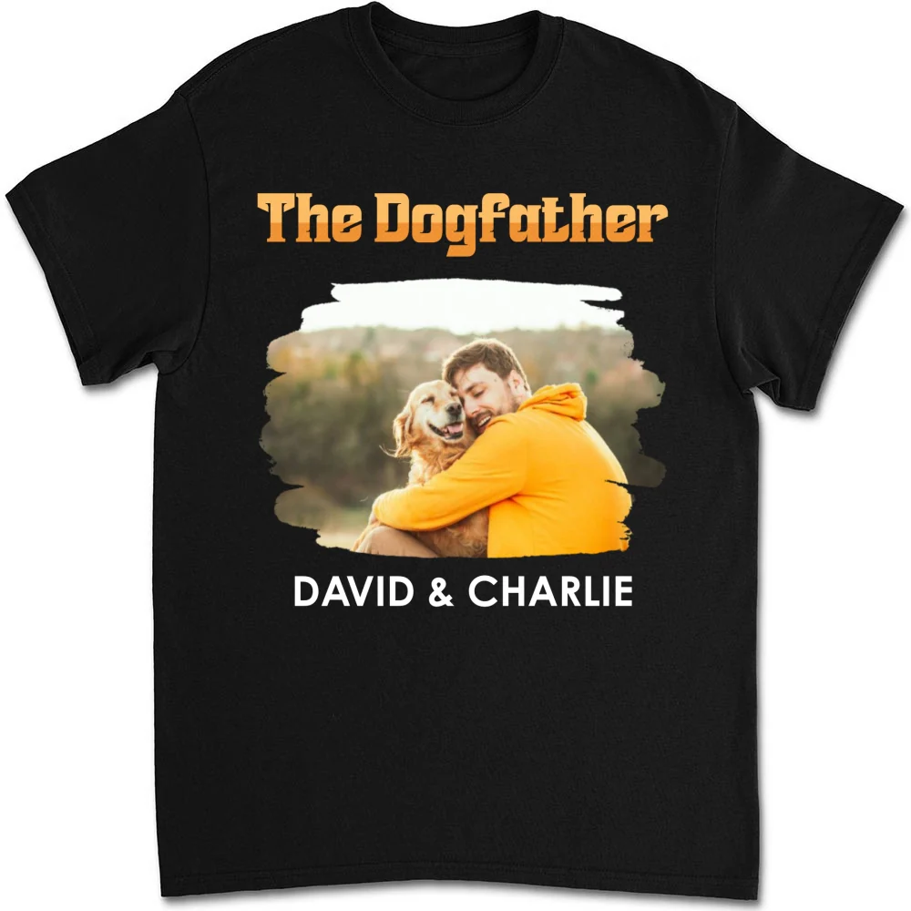 The Dogfather Retro Photo - Personalized Custom Shirt - Image 8