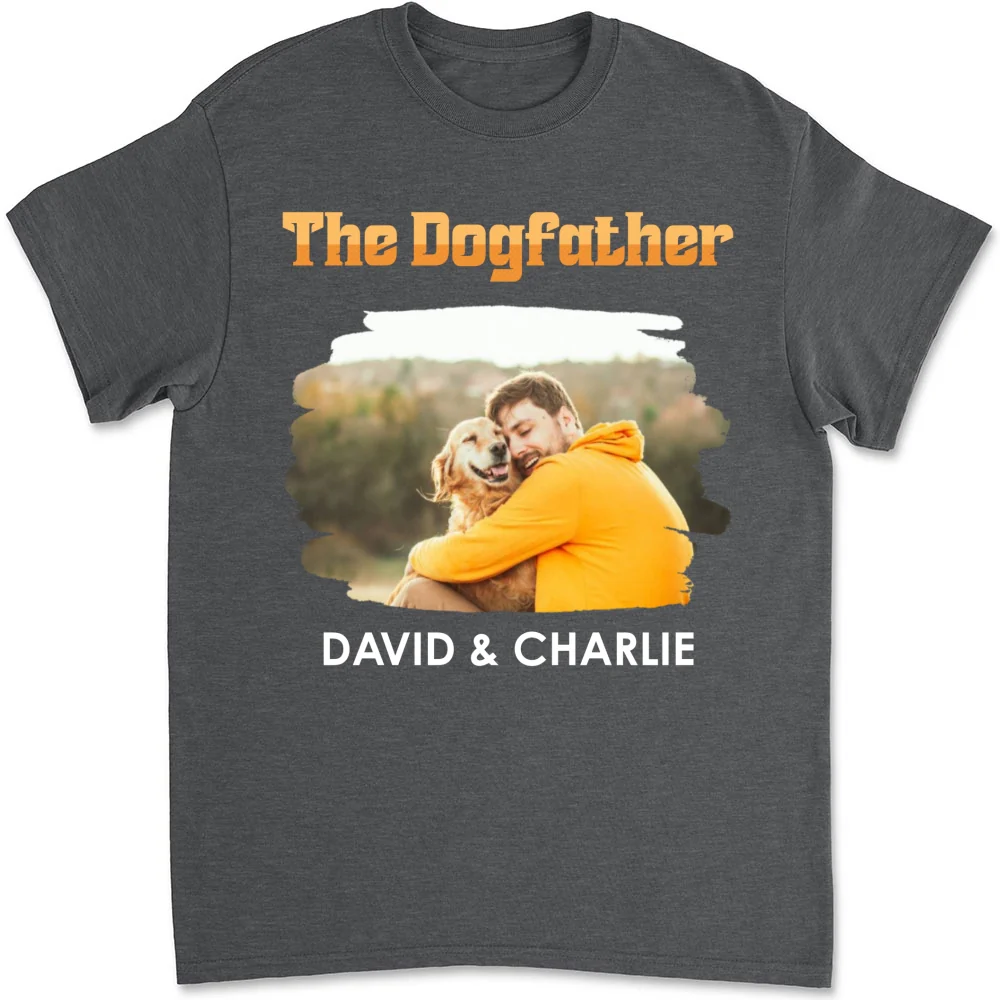 The Dogfather Retro Photo - Personalized Custom Shirt - Image 9