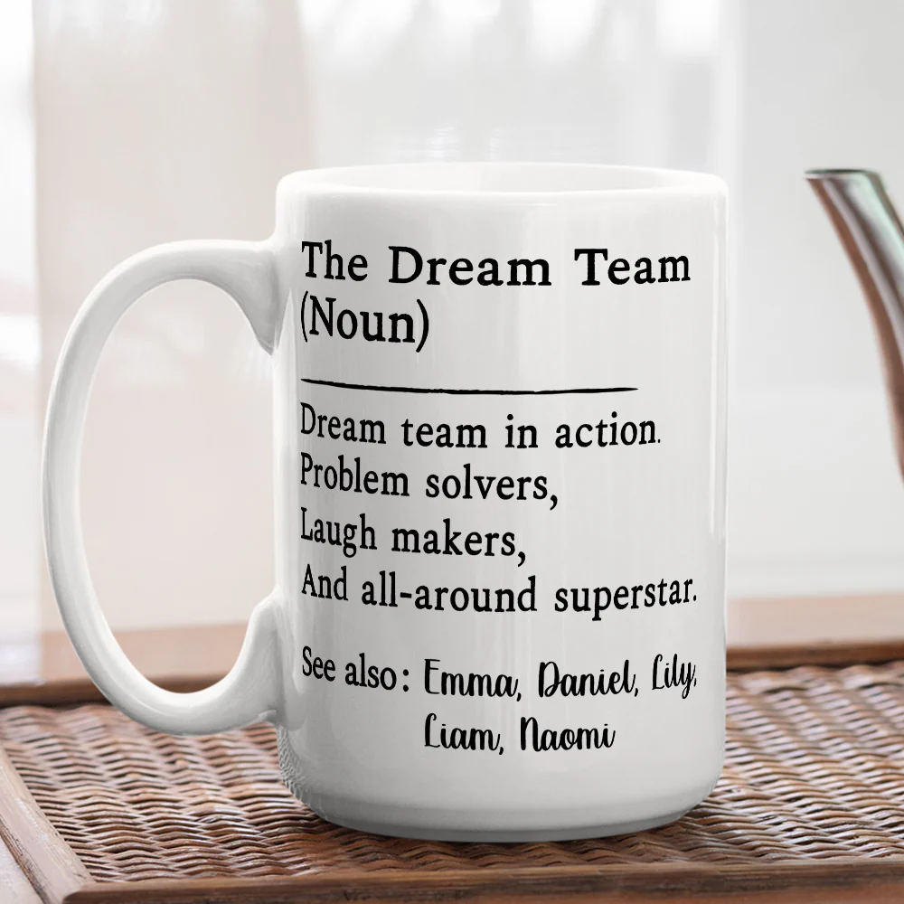 The Dream Team - Personalized Custom Coffee Mug - Image 3