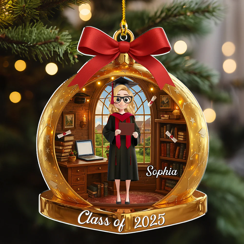 The End Of A Chapter - Personalized Custom 3D Effect Acrylic Ornament - Image 3