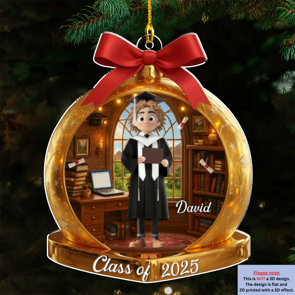 The End Of A Chapter - Personalized Custom 3D Effect Acrylic Ornament - Image 7
