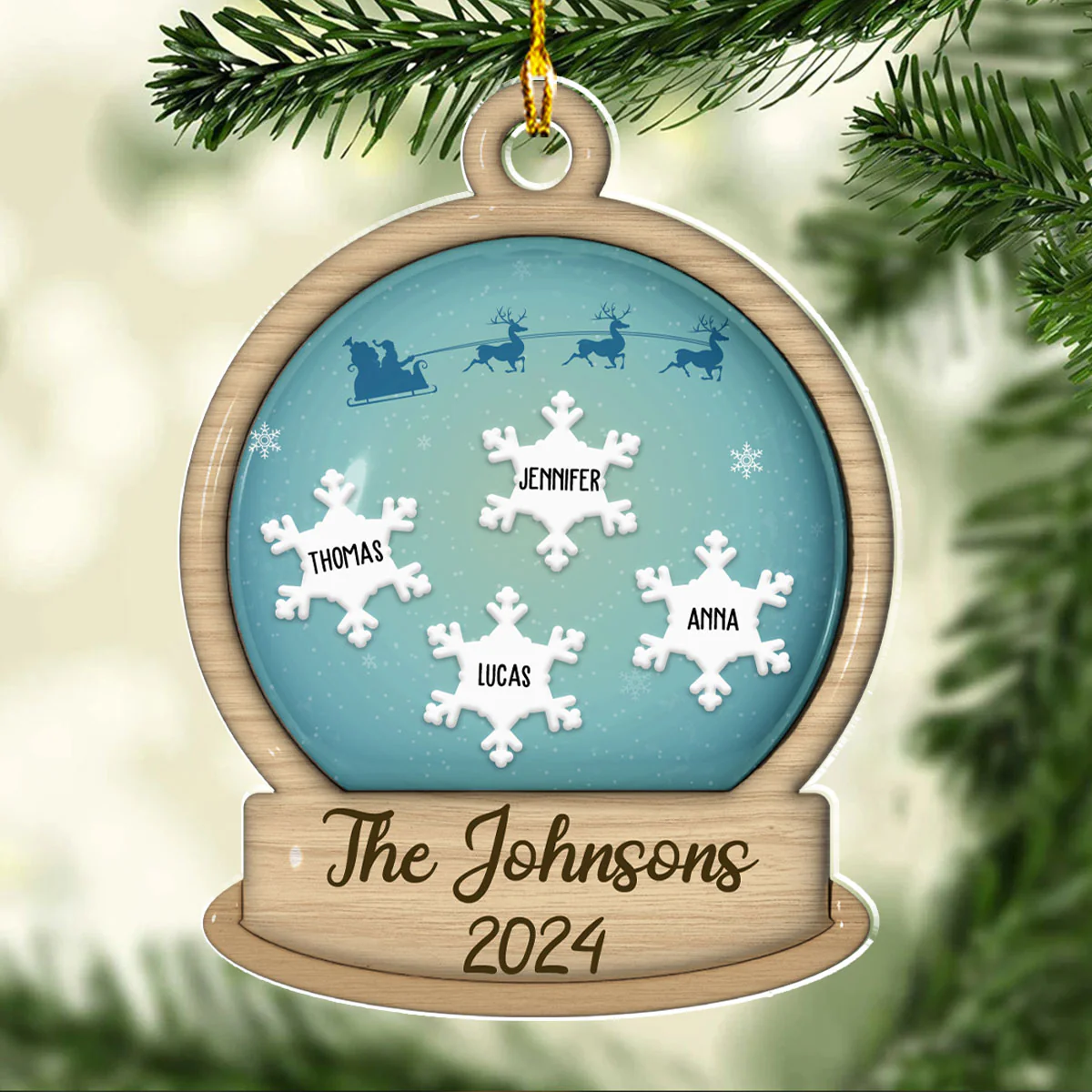 The Family 2024 - Personalized Custom 3D Inflated Effect Acrylic Ornament - Image 5