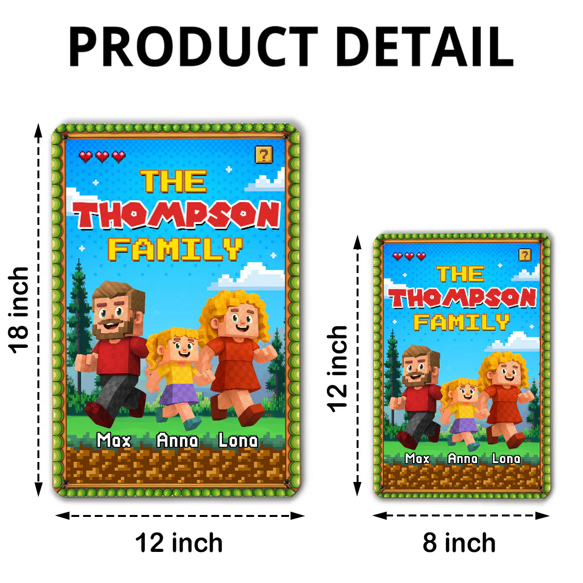 The Family - Personalized Custom 3D Inflated Effect Metal Sign - Image 5