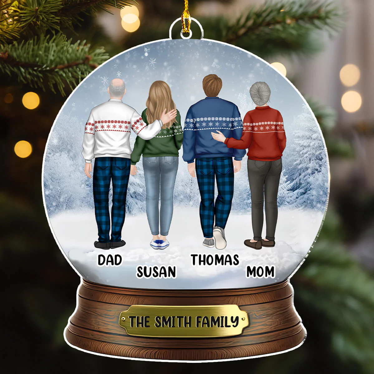 The Family - Personalized Custom Acrylic Ornament - Image 2