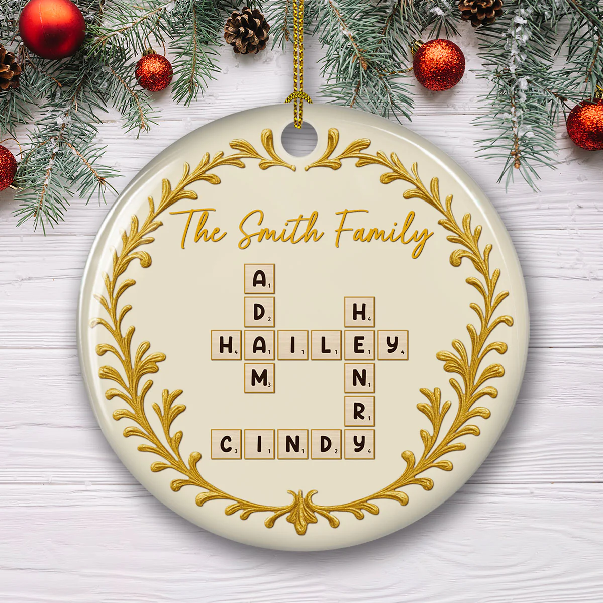 The Family - Personalized Custom Ceramic Ornament - Image 3