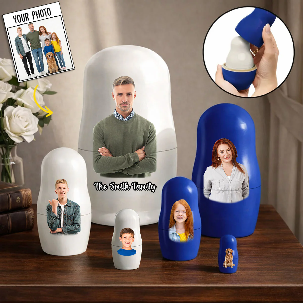 The Family - Personalized Custom Nesting Doll