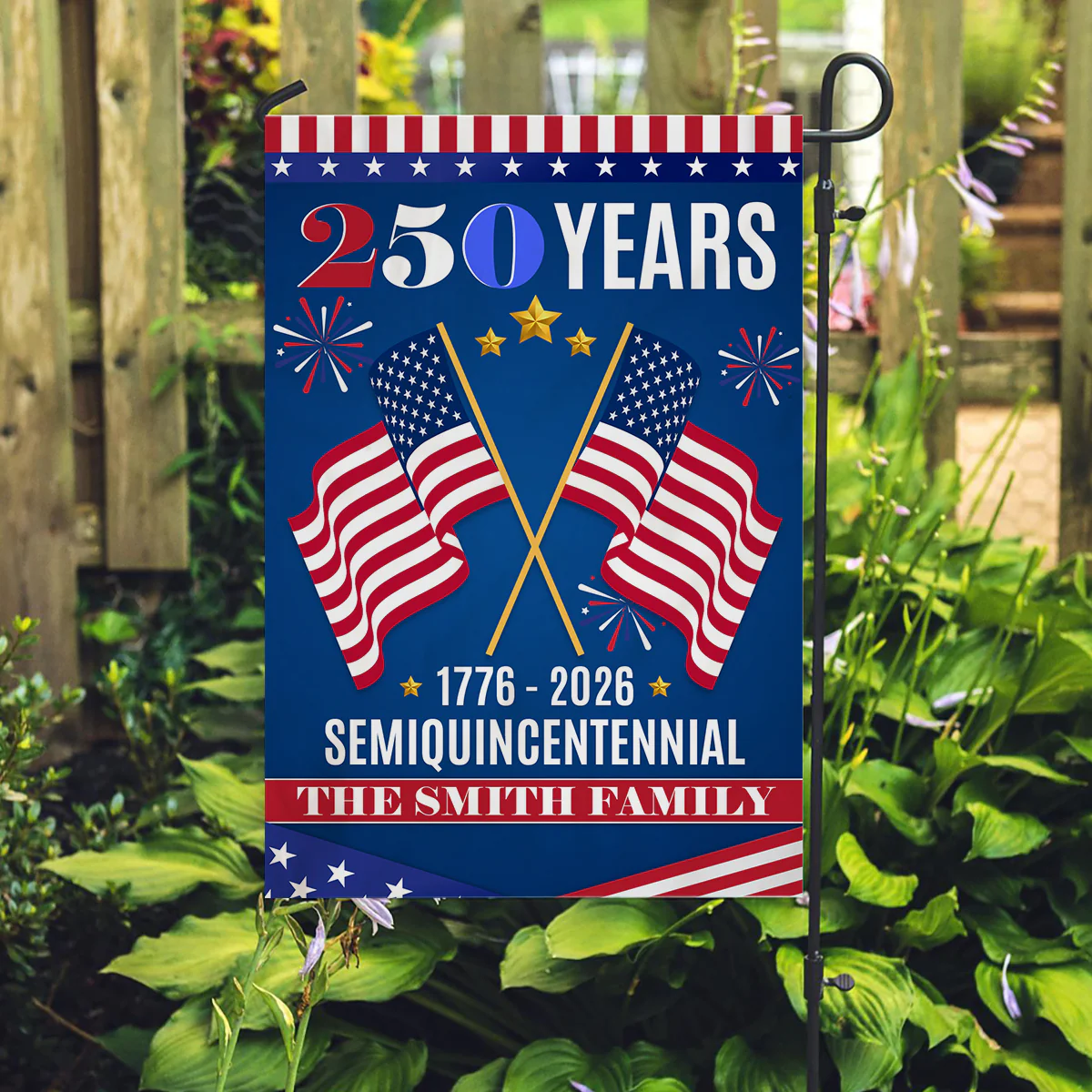 The Family Through All - Personalized Custom Flag - Image 2