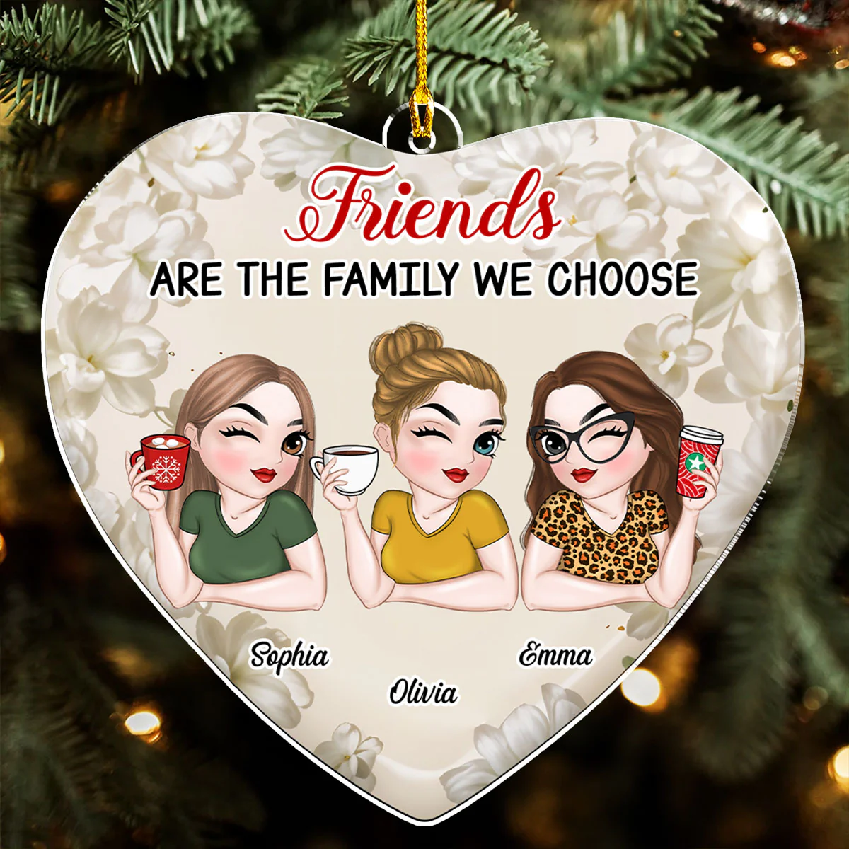 The Family We Choose - Personalized Custom Acrylic Ornament - Image 3