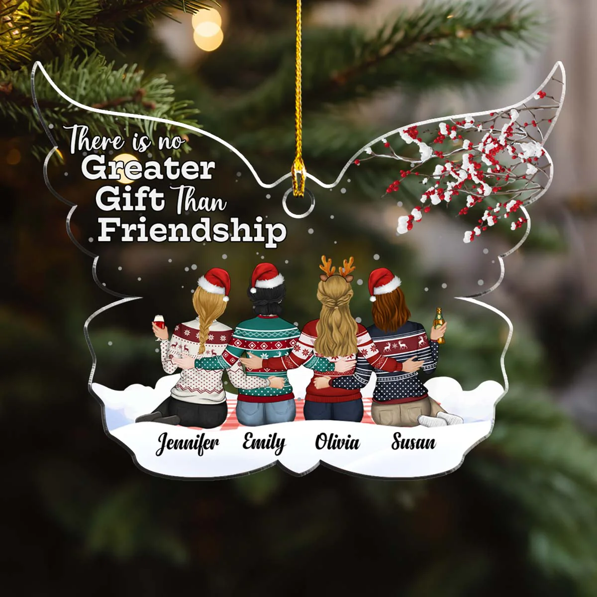 The Family We Choose - Personalized Custom Acrylic Ornament - Image 2