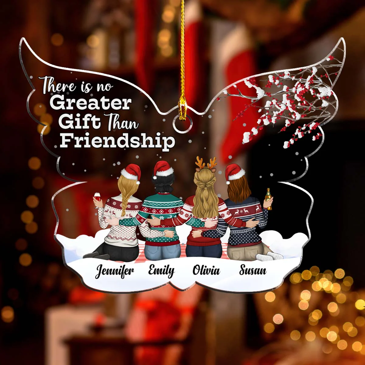 The Family We Choose - Personalized Custom Acrylic Ornament - Image 3