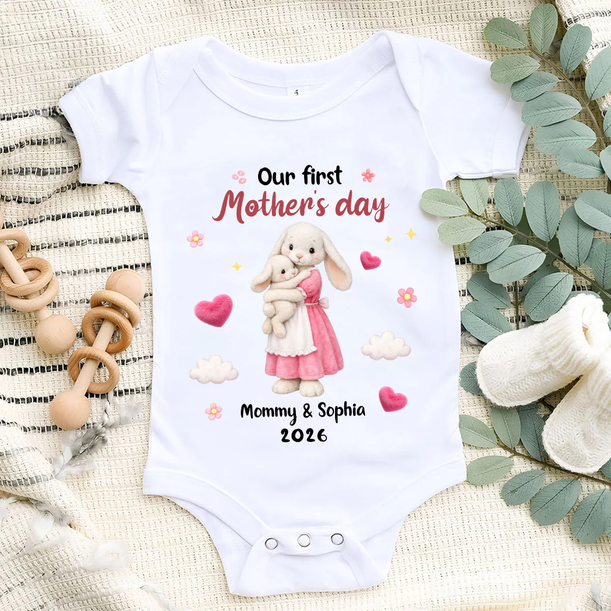 The First Celebration - Personalized Custom Baby Onesie - Image 5