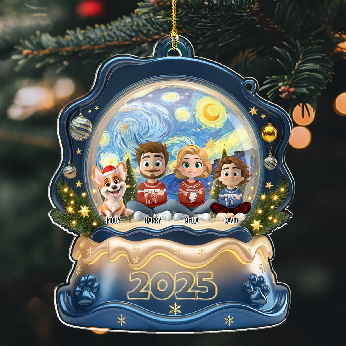 The Forever Together Family - Personalized Custom Acrylic Ornament - Image 3