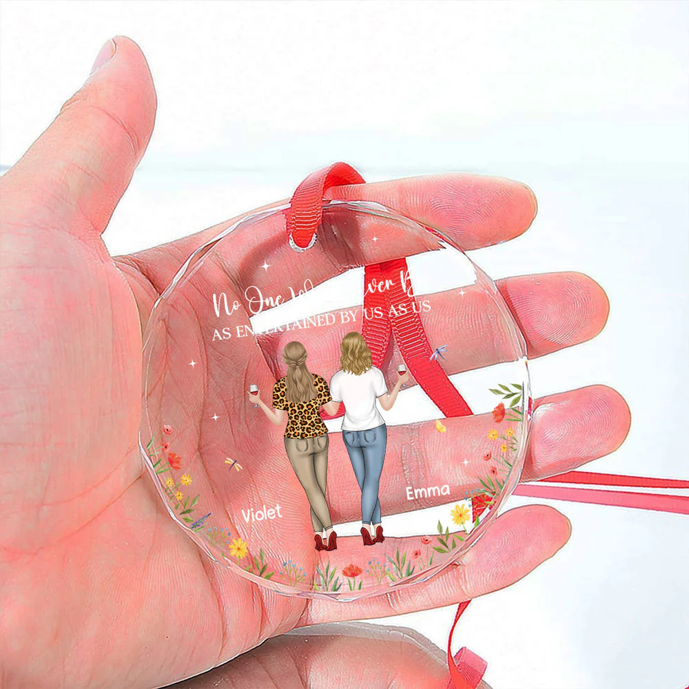 The Friendship Connection - Personalized Custom Glass Ornament - Image 4