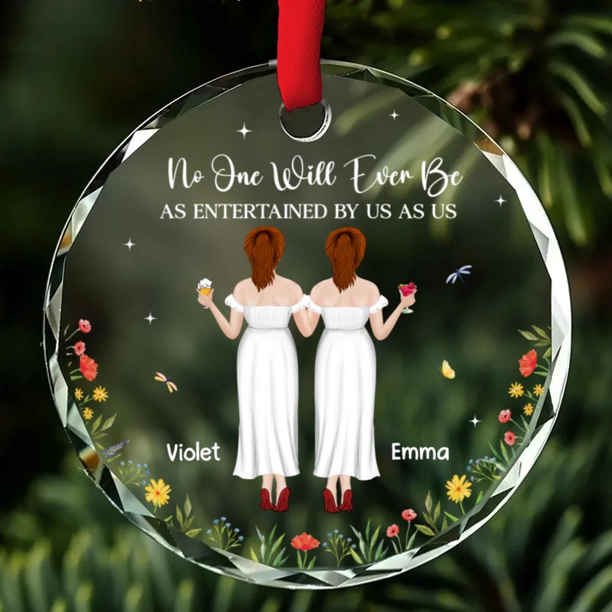 The Friendship Connection - Personalized Custom Glass Ornament - Image 6