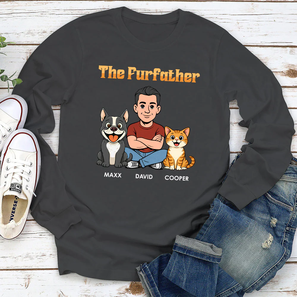 The Furfather Retro - Personalized Custom Shirt - Image 10