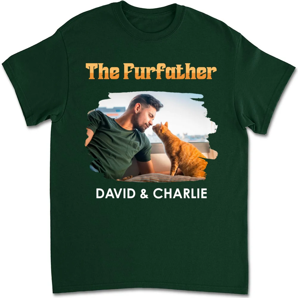 The Furfather Retro Photo - Personalized Custom Shirt - Image 10