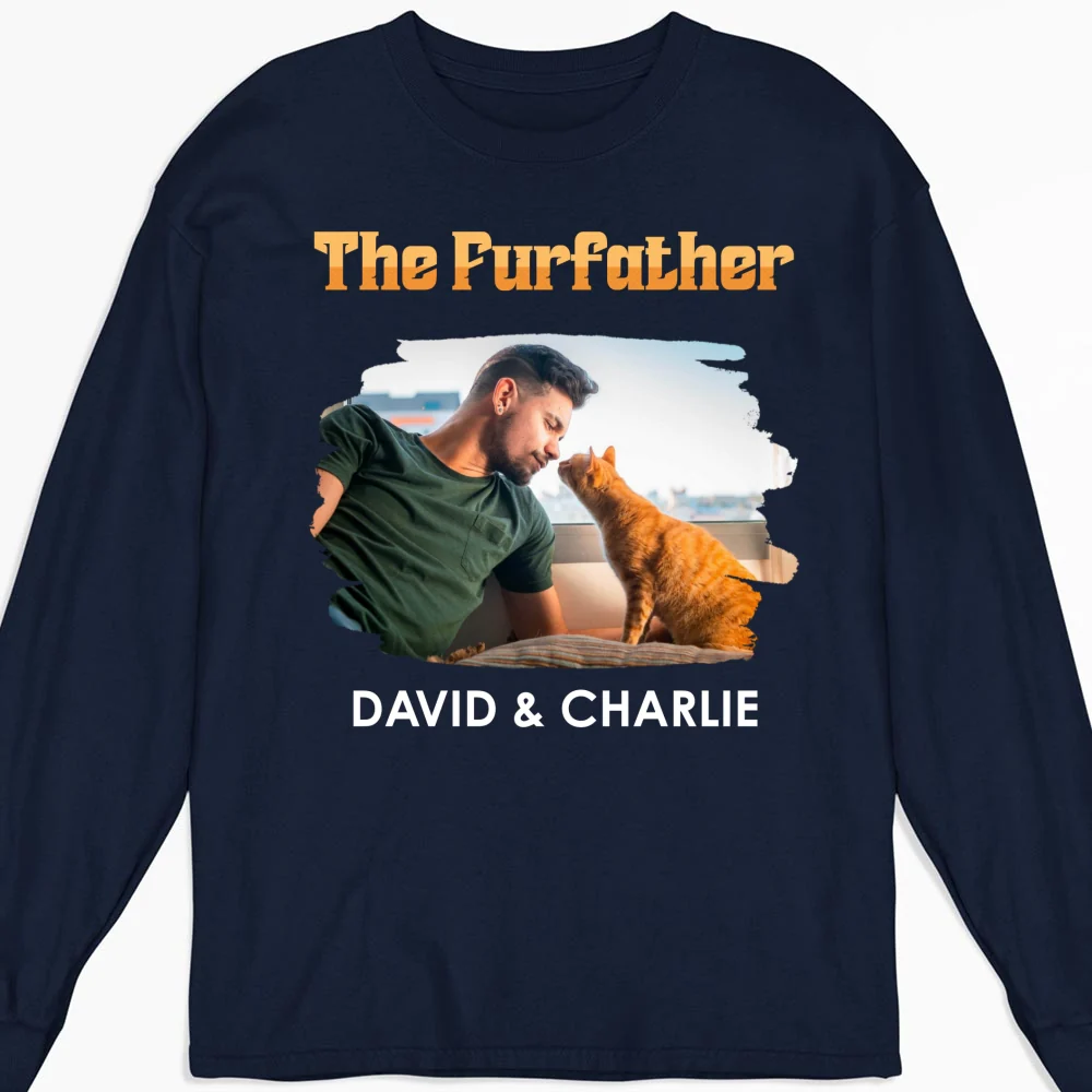 The Furfather Retro Photo - Personalized Custom Shirt - Image 14