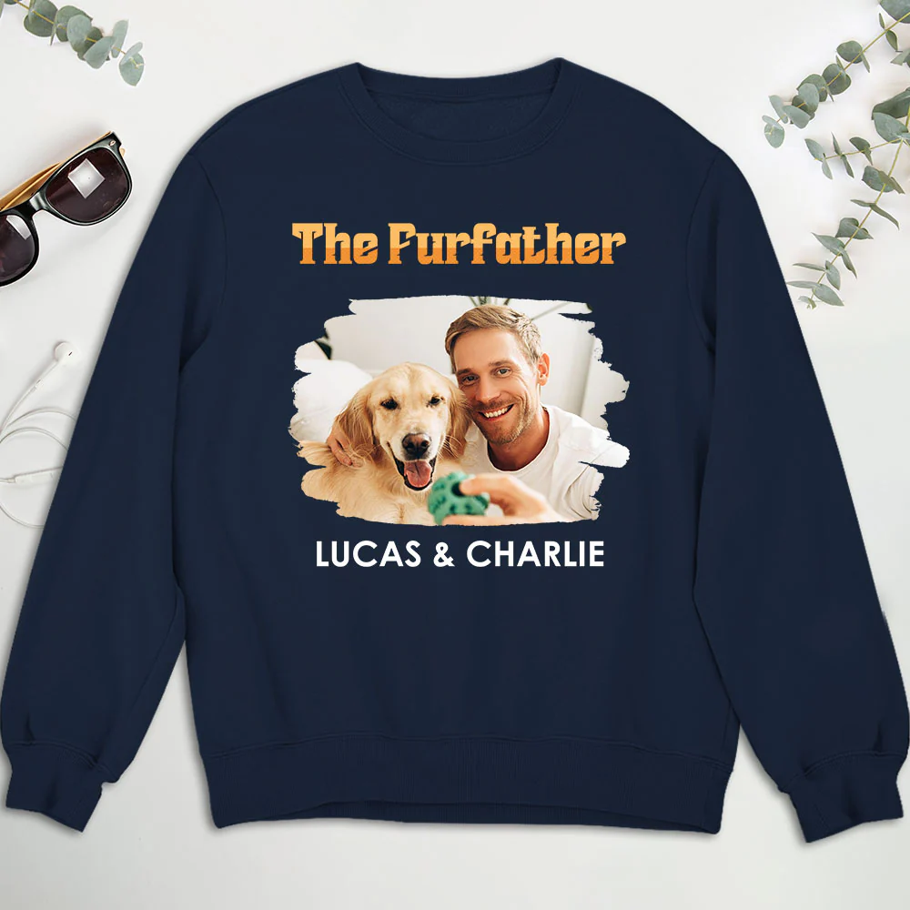 The Furfather Retro Photo - Personalized Custom Shirt - Image 5