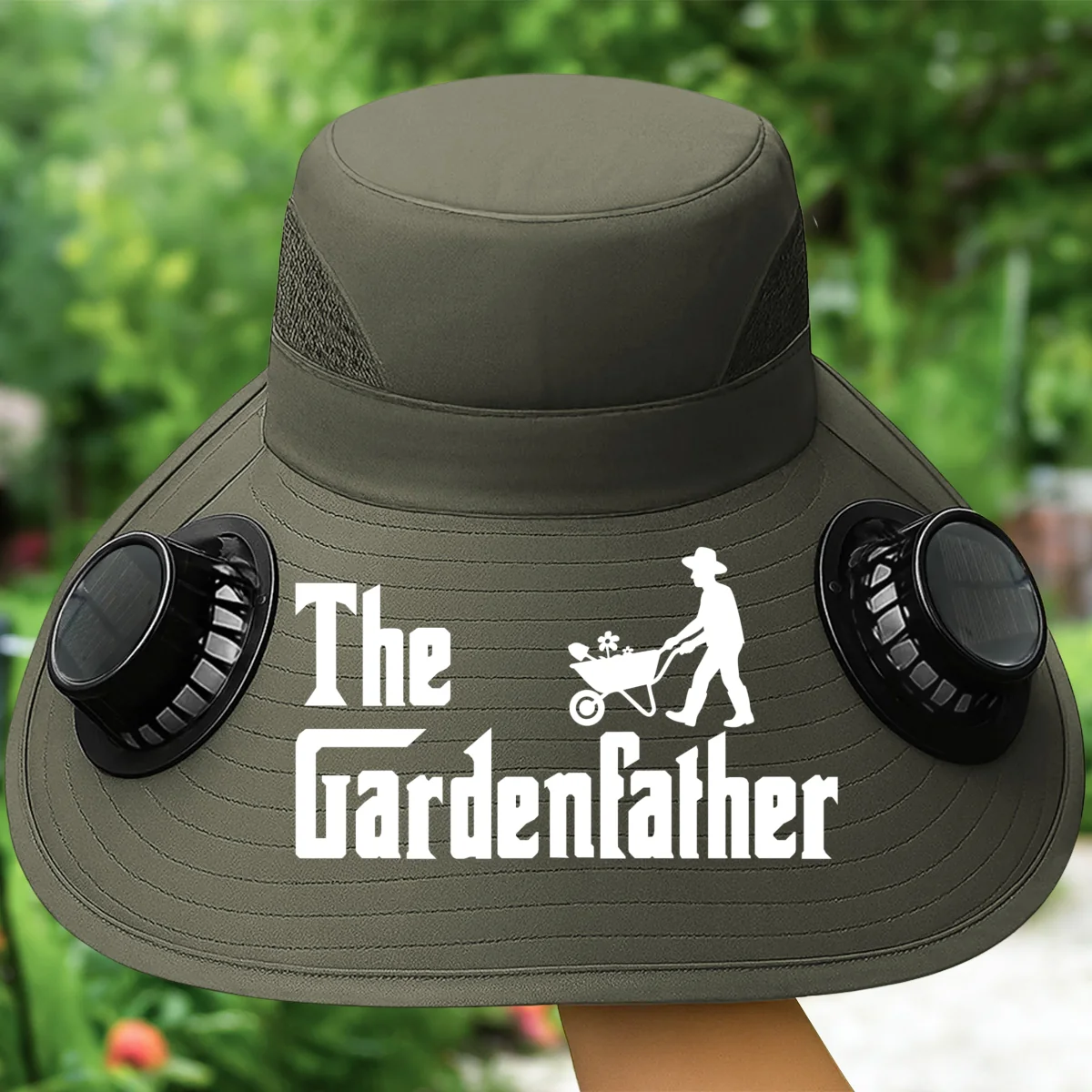 The Gardenfather - Personalized Custom Solar Fan Hat - Image 11