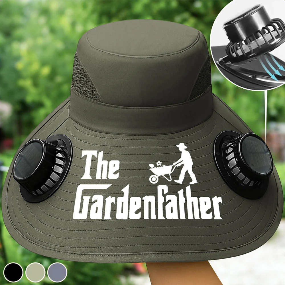 The Gardenfather - Personalized Custom Solar Fan Hat - Image 4