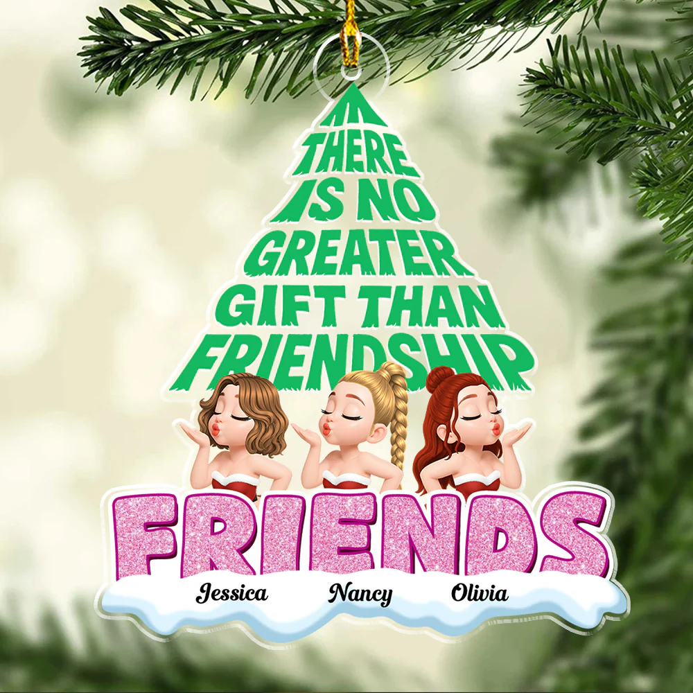 The Gift Of Friendship - Personalized Custom Acrylic Ornament - Image 2