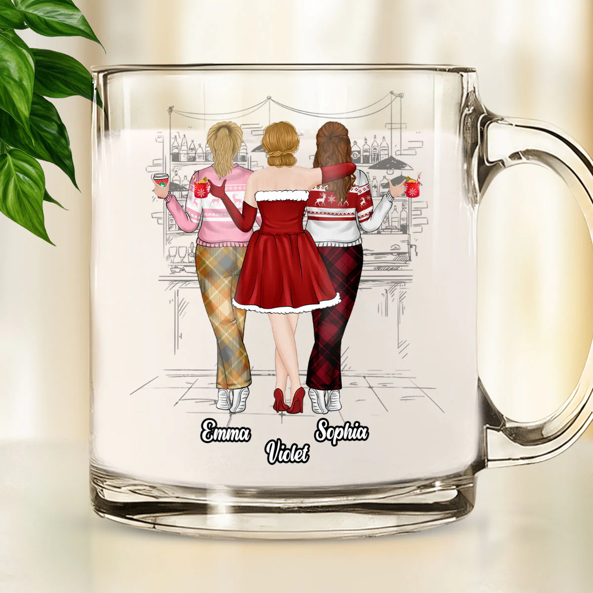 The Girls Are Drinking Again 2024 - Personalized Custom Glass Mug - Image 2