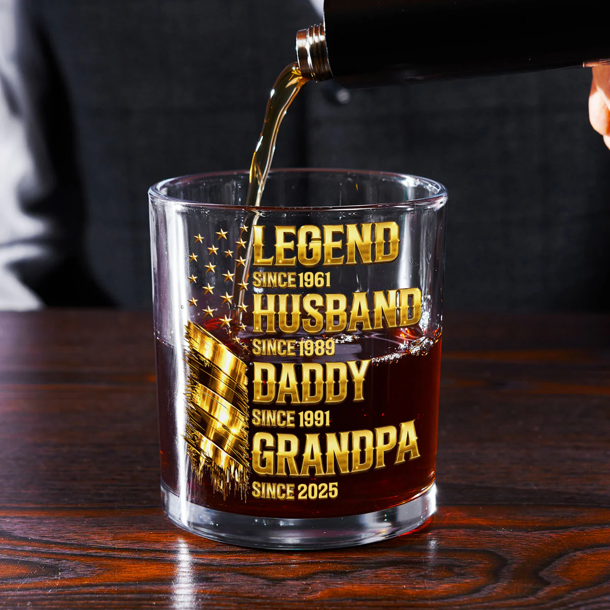 The Golden Legend - Personalized Custom Whiskey Glass - Image 2