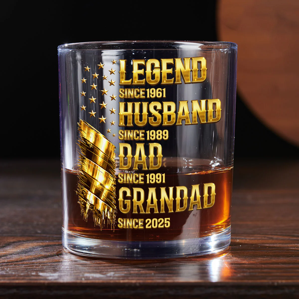 The Golden Legend - Personalized Custom Whiskey Glass - Image 4