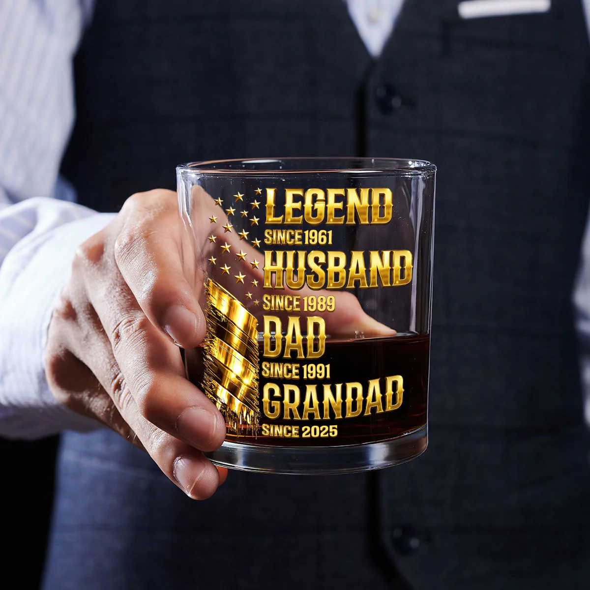 The Golden Legend - Personalized Custom Whiskey Glass - Image 5