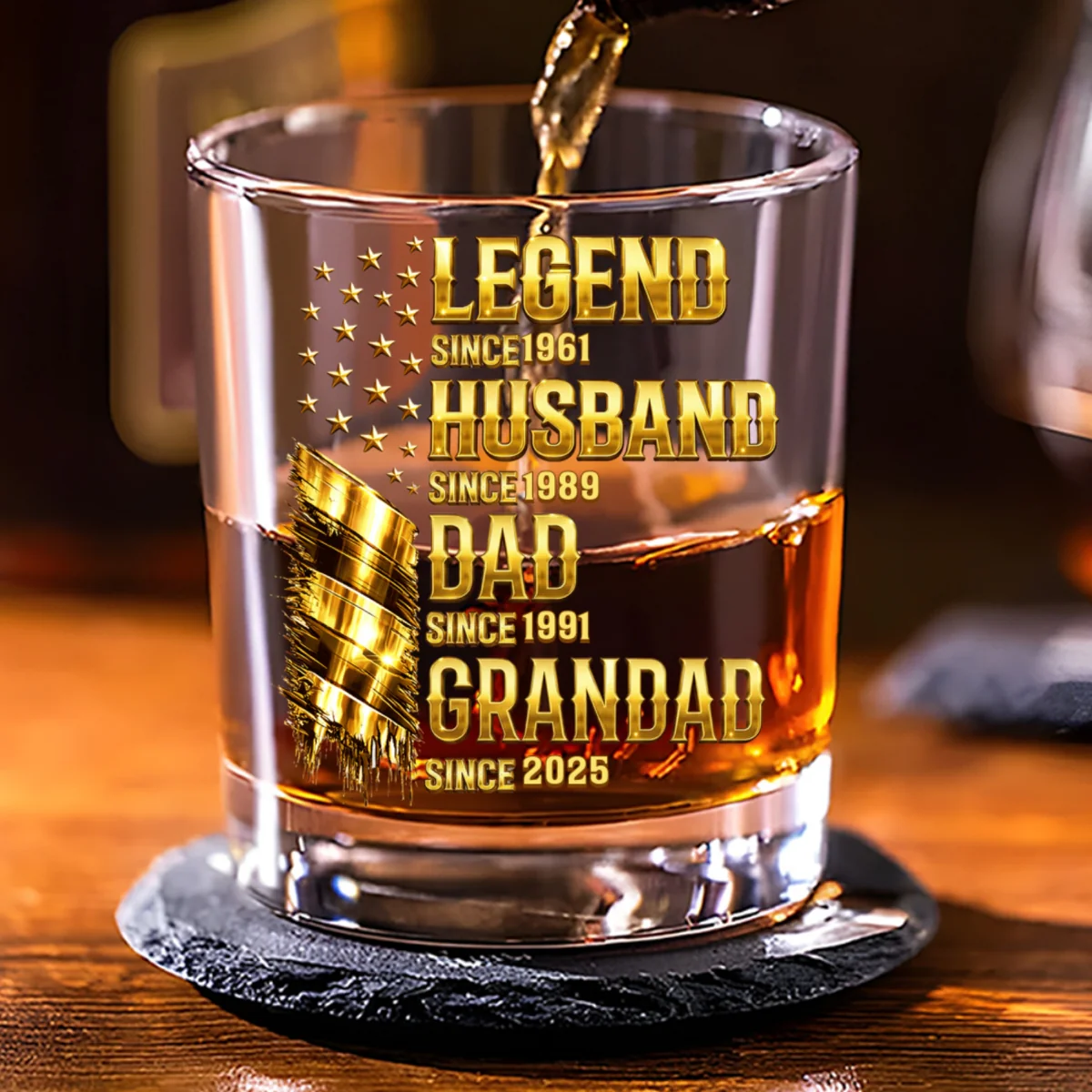 The Golden Legend - Personalized Custom Whiskey Glass - Image 7
