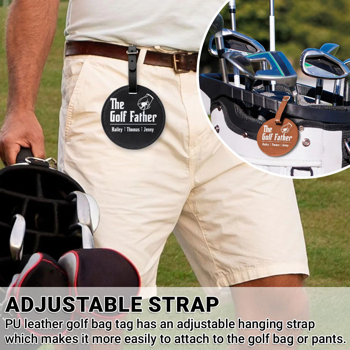 The Golf Father - Personalized Custom Golf Tee Bag - Image 5