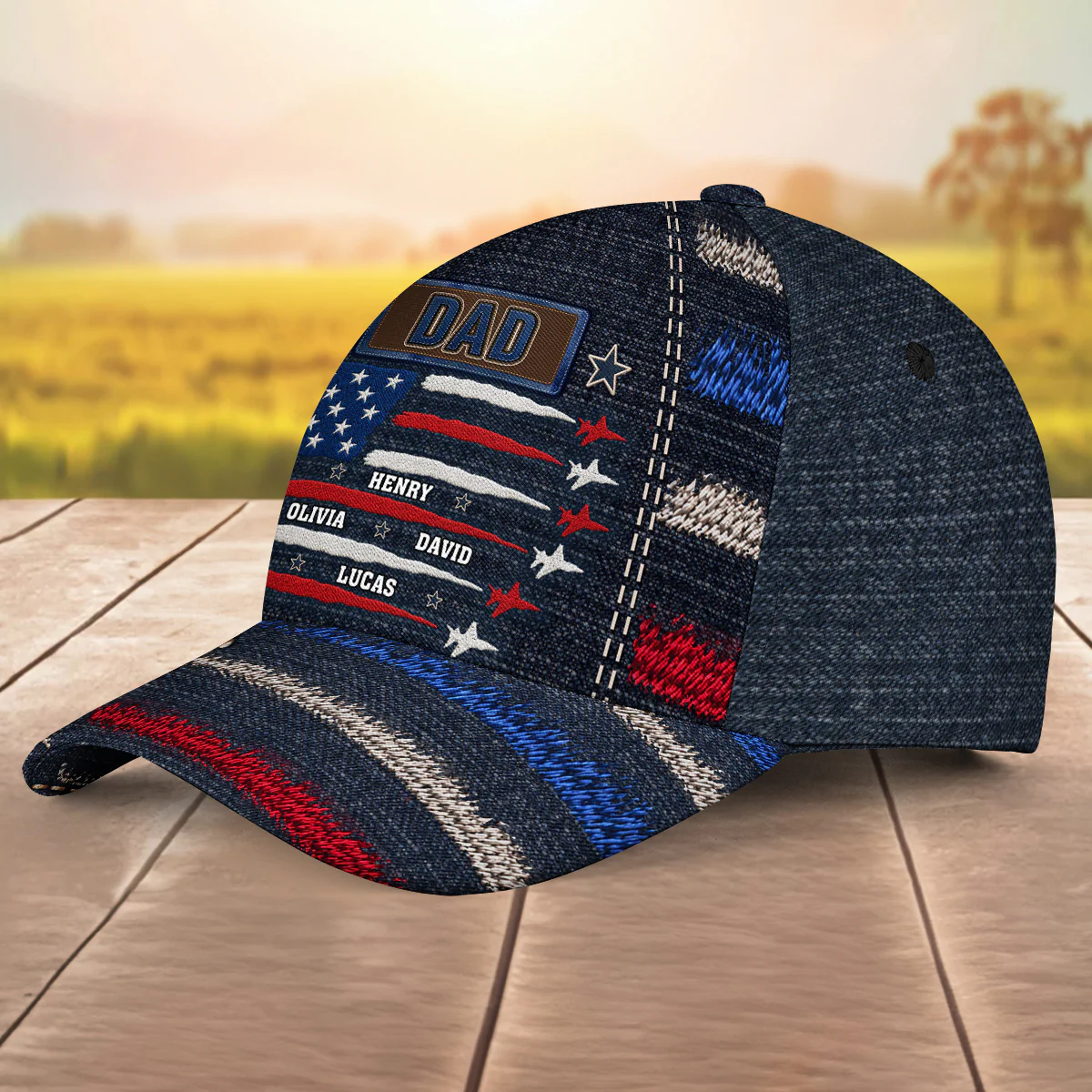 The Great Person Here - Personalized Custom Classic Cap - Image 2
