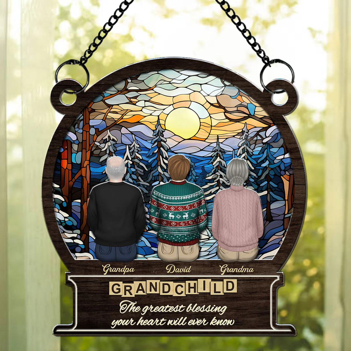 The Greatest Blessing - Personalized Custom Suncatcher - Image 3