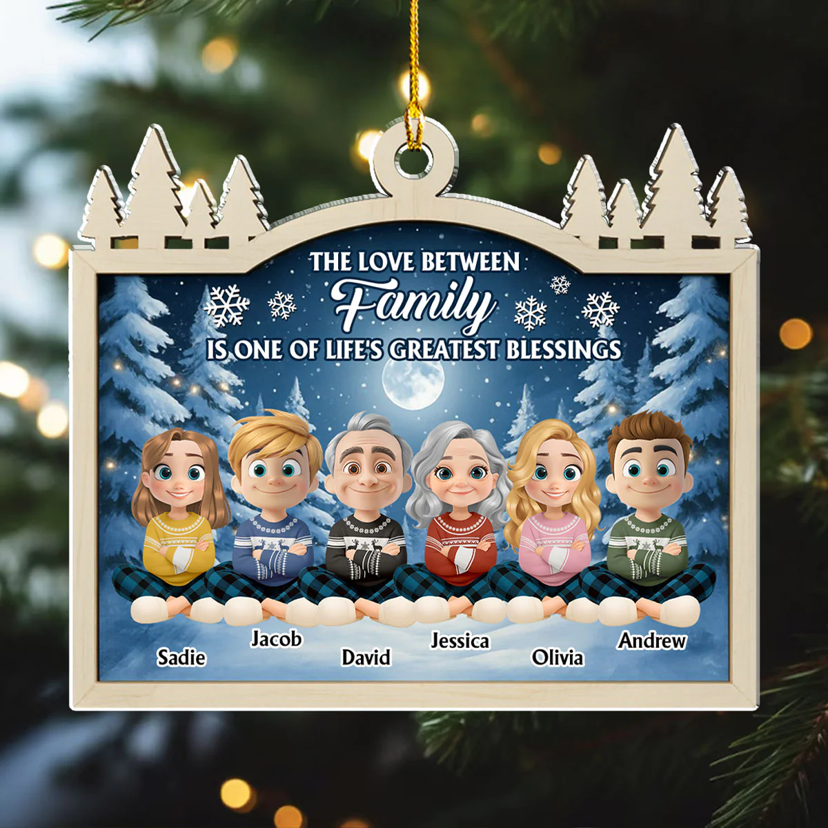 The Greatest Gift Gave Us - Personalized Custom Acrylic Ornament - Image 3